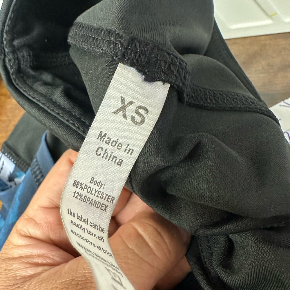 Womens High Waist Print Yoga Pants Plus Size with Waistband Pocket-XS  <<167>> - Picture 9 of 9